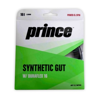 Prince Tennissaite Synthetic Gut Duraflex (Allround+Haltbarkeit) schwarz 12m Set